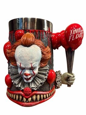 Pennywise Balloon Sculpted Mug Time To Float IT Movie Collectors Glassware Clown